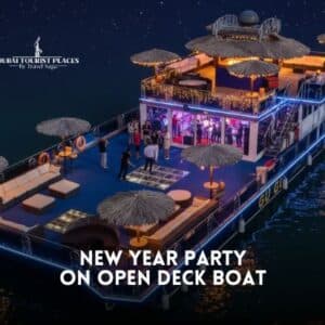 Open Deck Boat New Year Party Dubai 2026-27 with fireworks