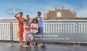 Family enjoying a memorable holiday together at Dubai’s popular attractions.