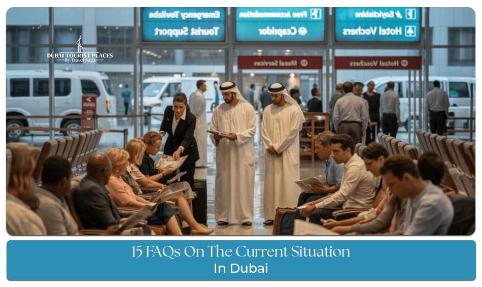15 FAQs On The Current Situation in Dubai covering travel updates, safety, attractions, flights, and visitor information